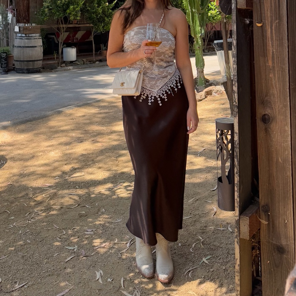Scarf top with lace